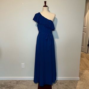 Banana Republic One Shoulder Tie Waist Dress